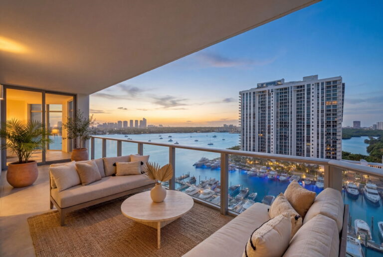 LUXURY WATERFRONT CONDO FOR SALE NEAR AVENTURA &mdash; MARINA PALMS RESIDENCE 1401